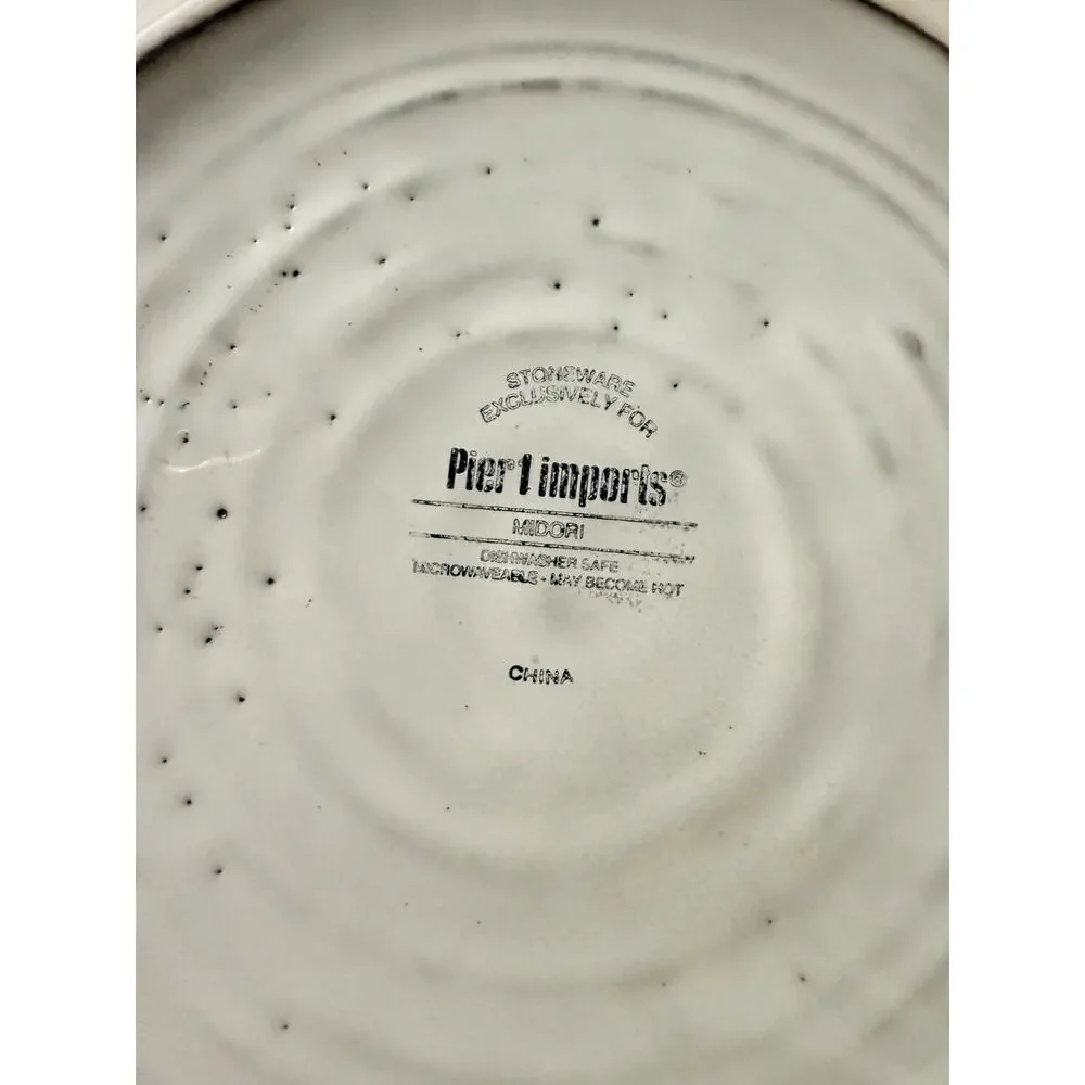 Set of 2 - Pier 1 Midori Speckled Stoneware Salad Plates, 8.75